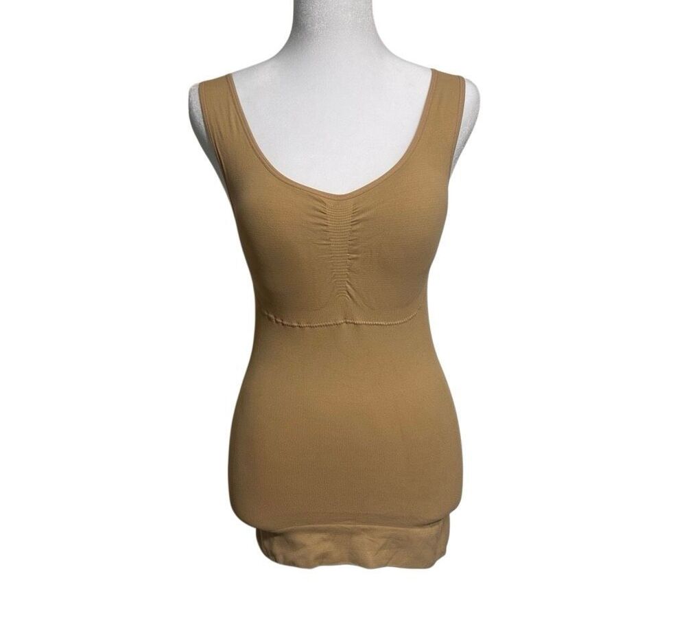 NWT Woman Ocean Cami Shaper Classic Tank Top Women's Large Beige Seamless 3-in-1